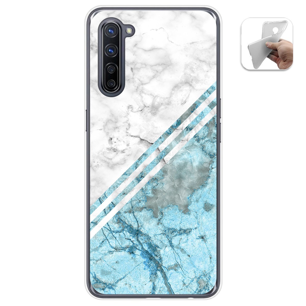 Funda Gel Tpu para Oppo Find X2 Lite diseño Mármol 02 Dibujos