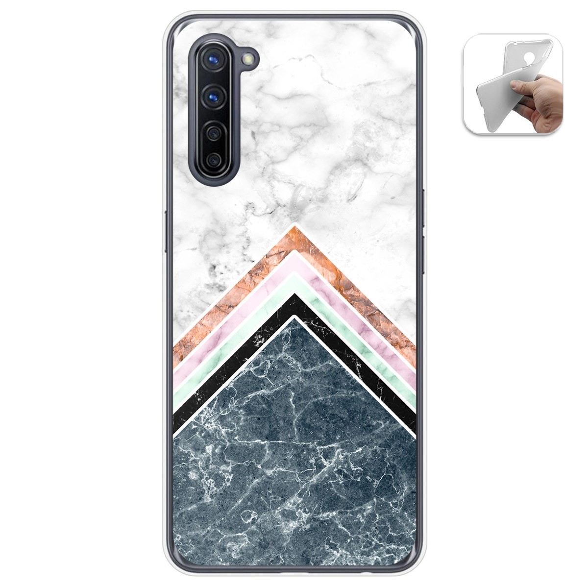 Funda Gel Tpu para Oppo Find X2 Lite diseño Mármol 05 Dibujos