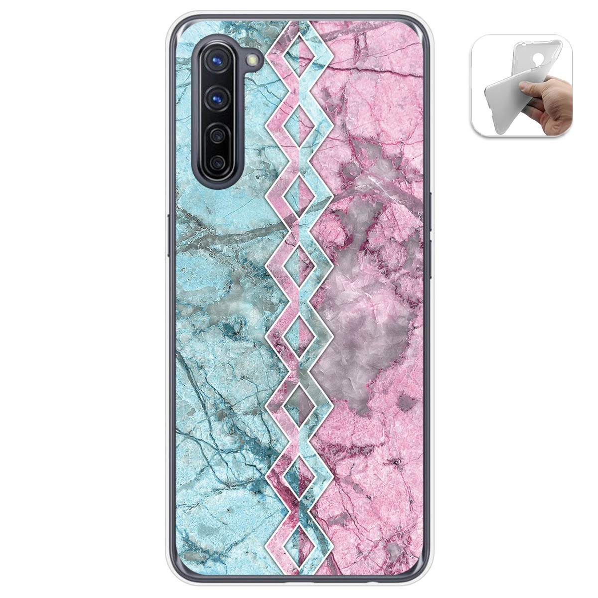 Funda Gel Tpu para Oppo Find X2 Lite diseño Mármol 08 Dibujos