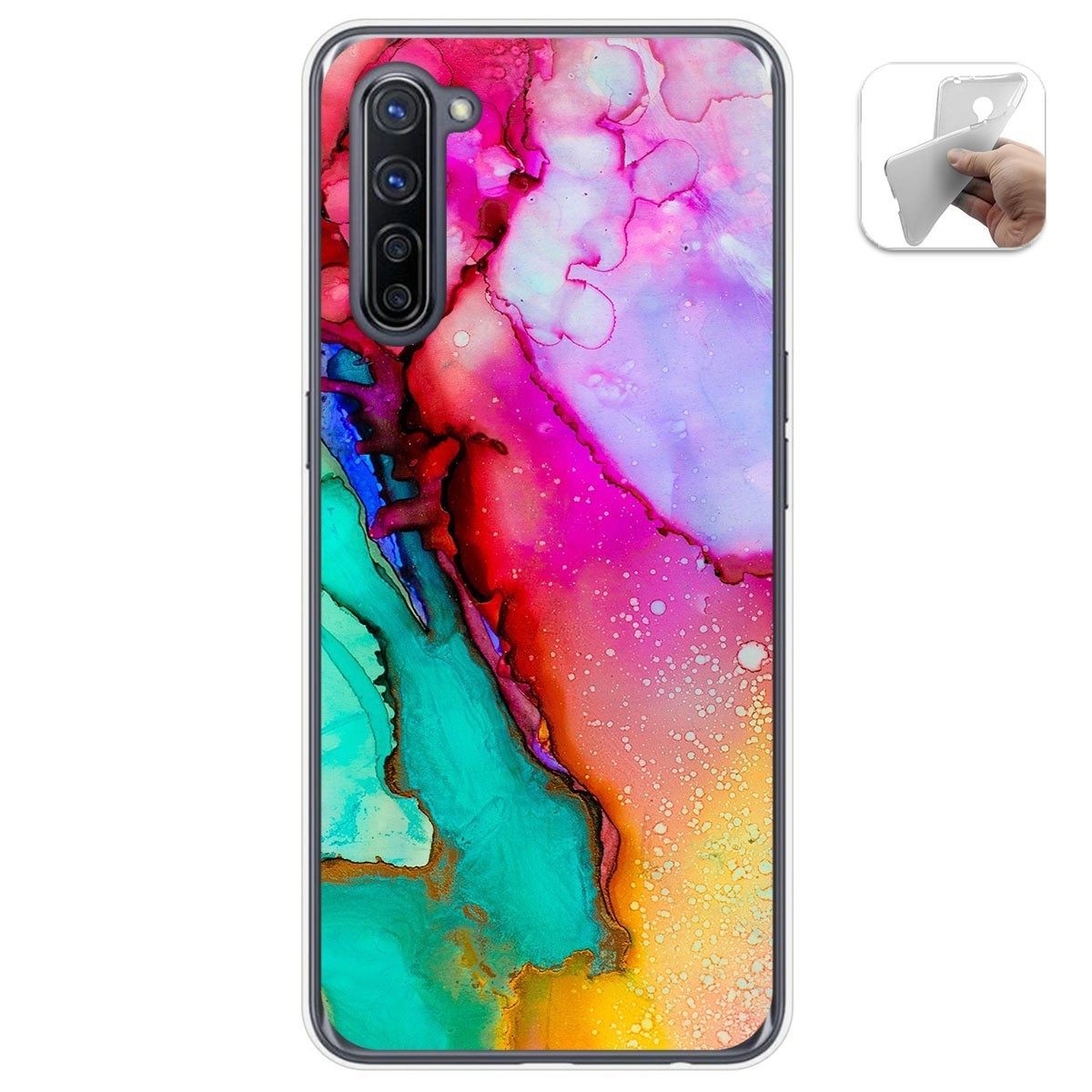 Funda Gel Tpu para Oppo Find X2 Lite diseño Mármol 15 Dibujos