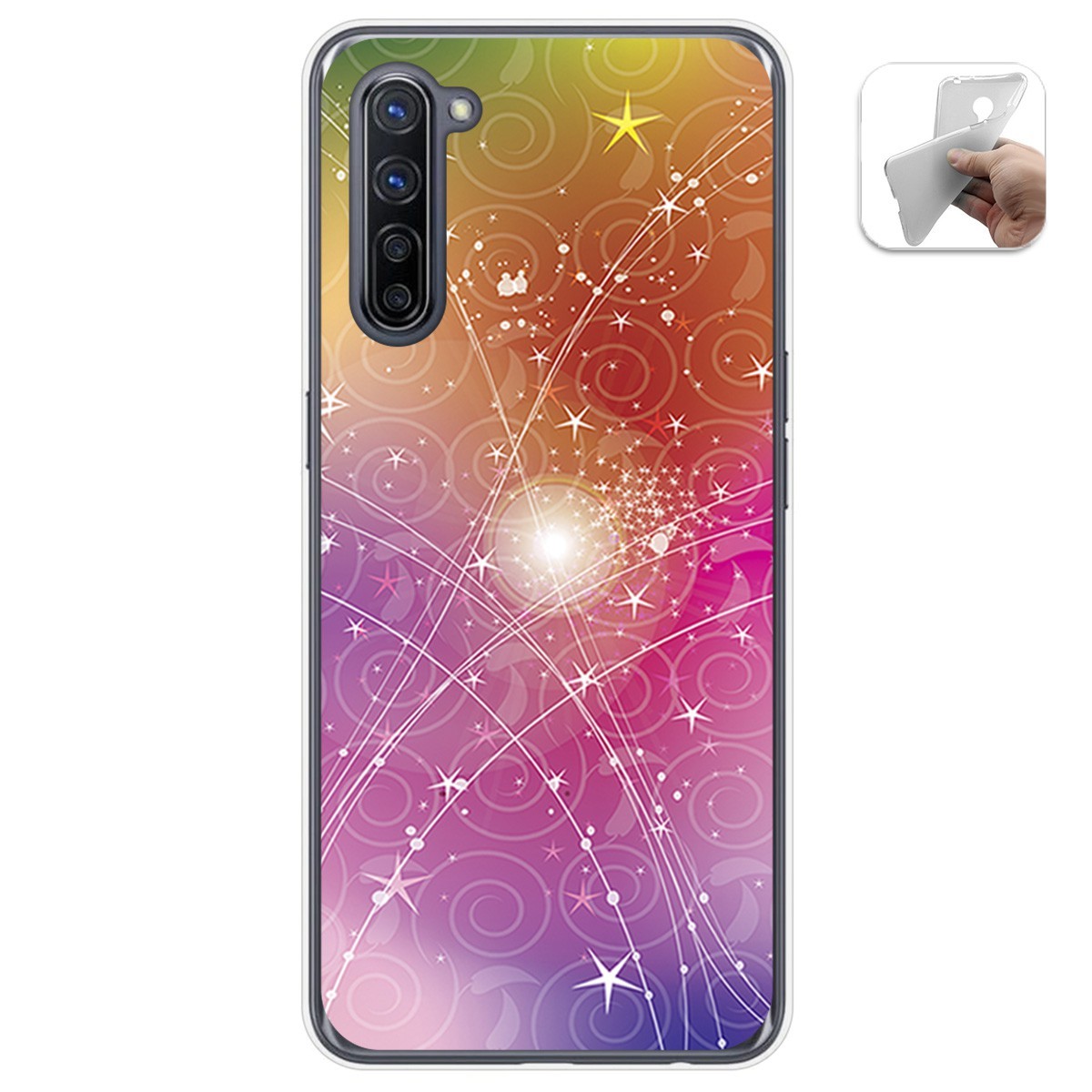 Funda Gel Tpu para Oppo Find X2 Lite diseño Abstracto Dibujos