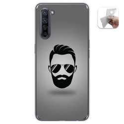 Funda Gel Tpu para Oppo Find X2 Lite diseño Barba Dibujos