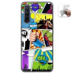 Funda Gel Tpu para Oppo Find X2 Lite diseño Comic Dibujos