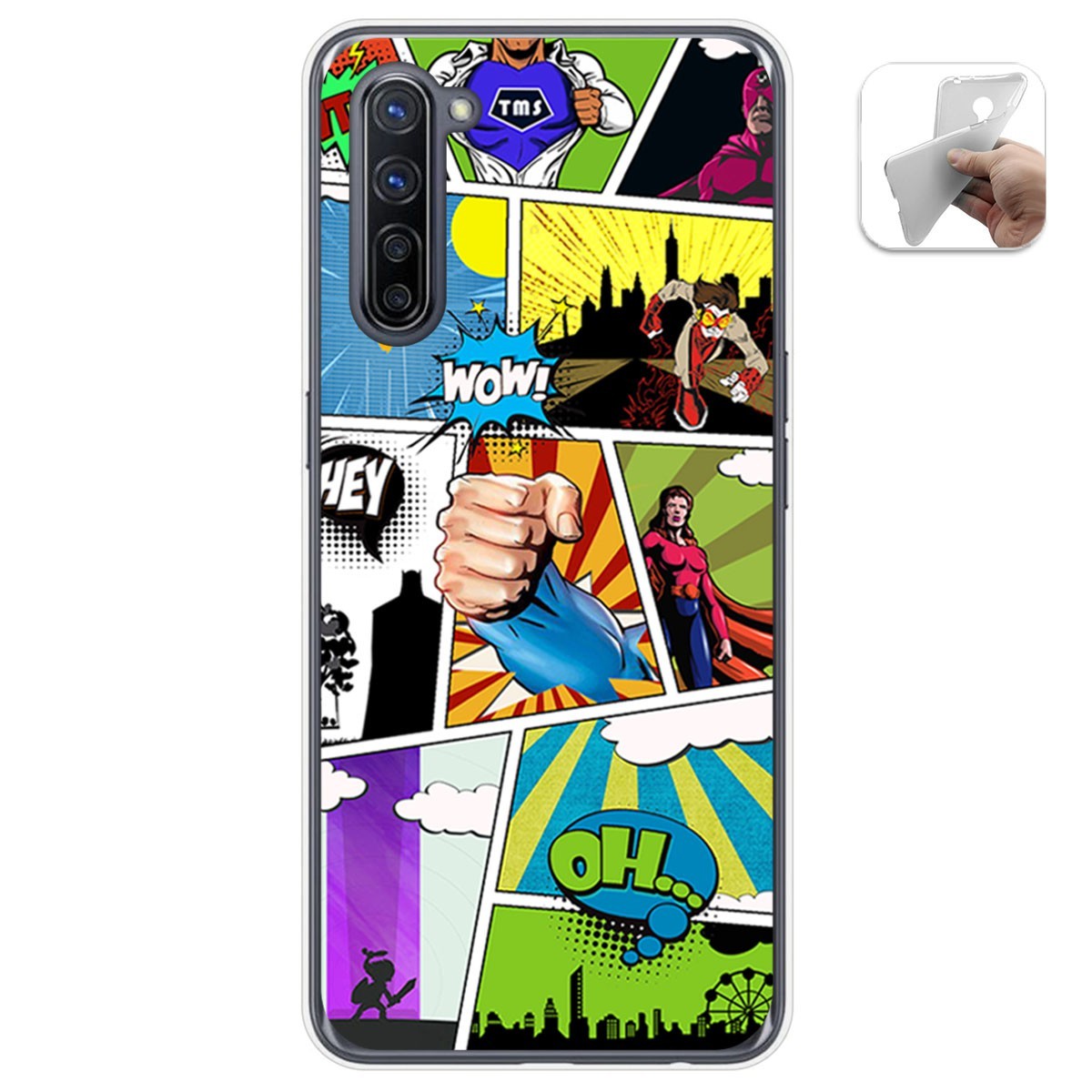 Funda Gel Tpu para Oppo Find X2 Lite diseño Comic Dibujos