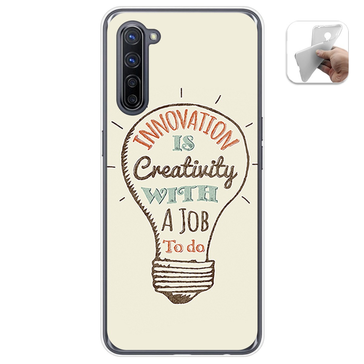 Funda Gel Tpu para Oppo Find X2 Lite diseño Creativity Dibujos