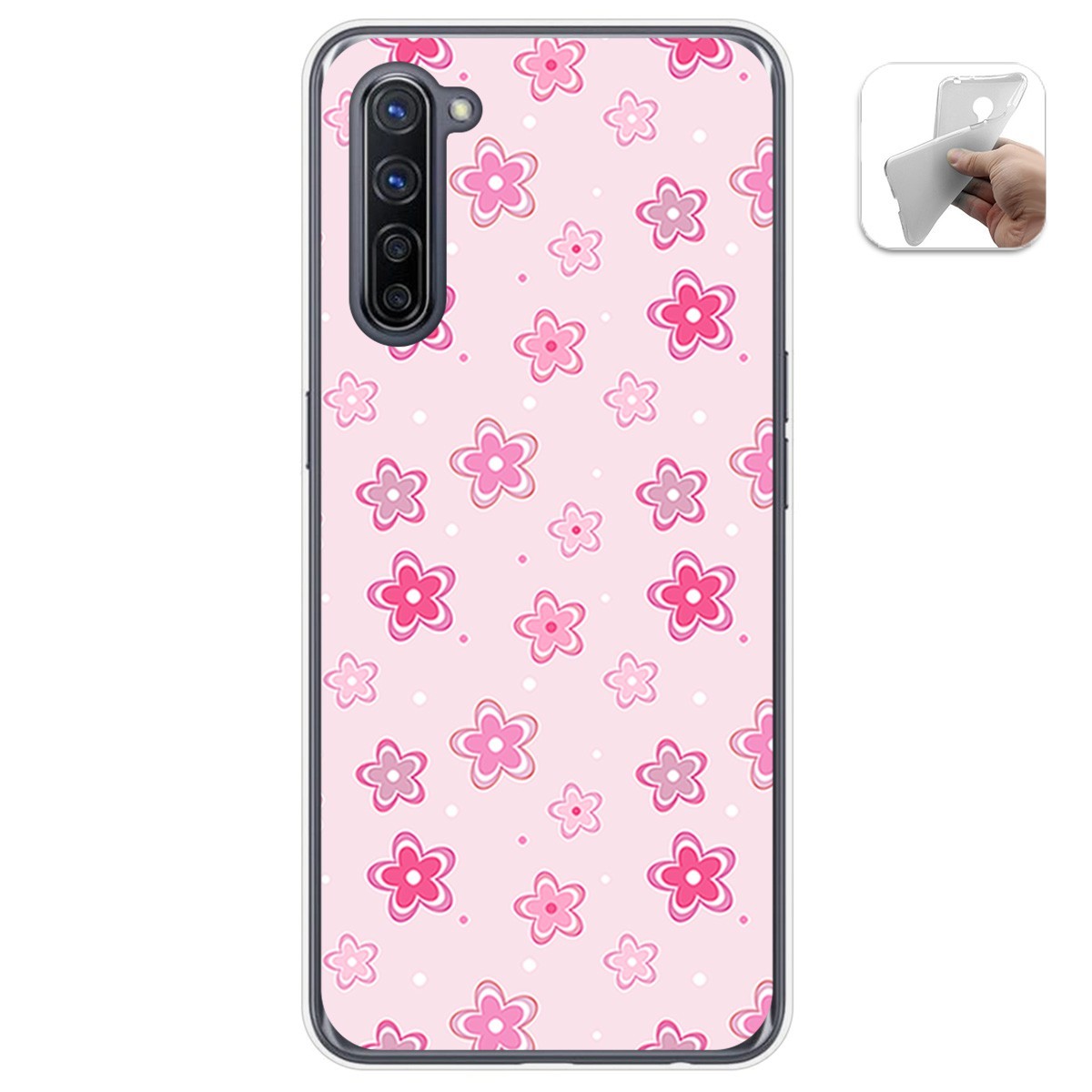 Funda Gel Tpu para Oppo Find X2 Lite diseño Flores Dibujos
