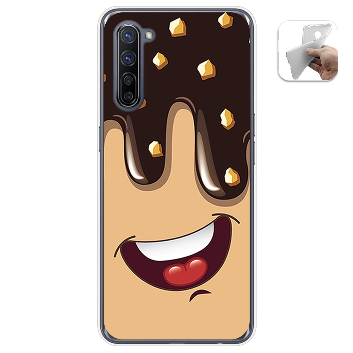 Funda Gel Tpu para Oppo Find X2 Lite diseño Helado Chocolate Dibujos