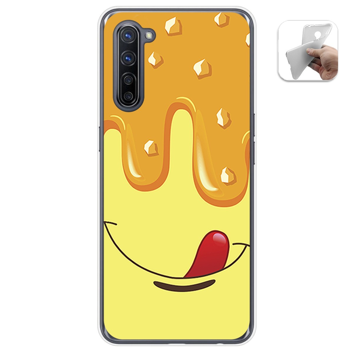 Funda Gel Tpu para Oppo Find X2 Lite diseño Helado Vainilla Dibujos