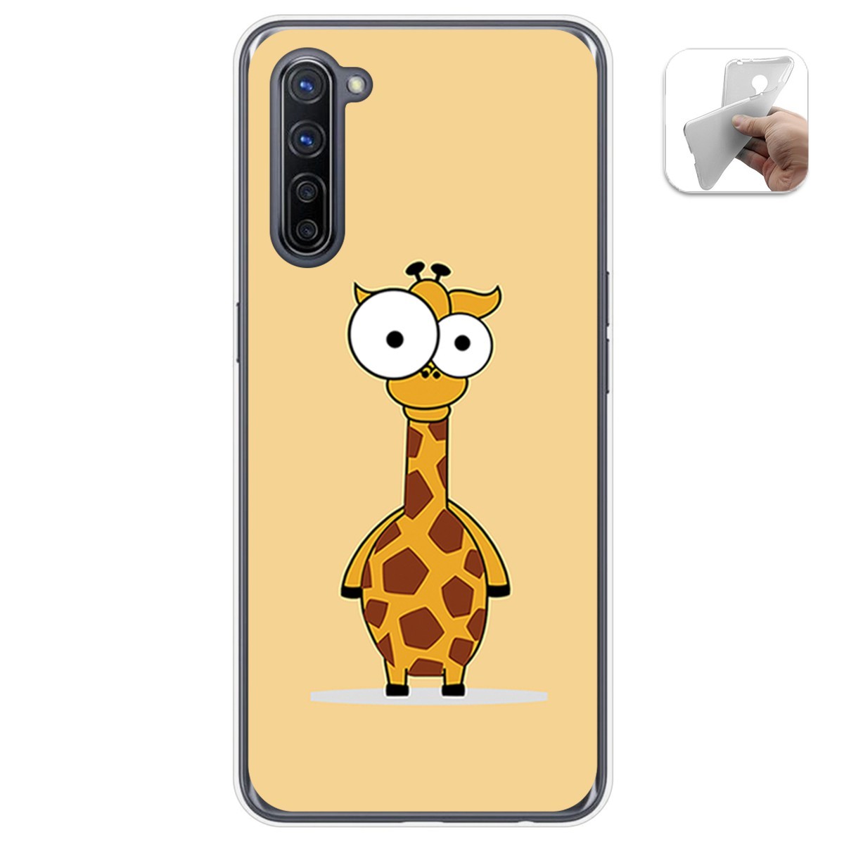 Funda Gel Tpu para Oppo Find X2 Lite diseño Jirafa Dibujos