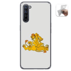 Funda Gel Tpu para Oppo Find X2 Lite diseño Leones Dibujos