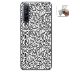 Funda Gel Tpu para Oppo Find X2 Lite diseño Letras Dibujos