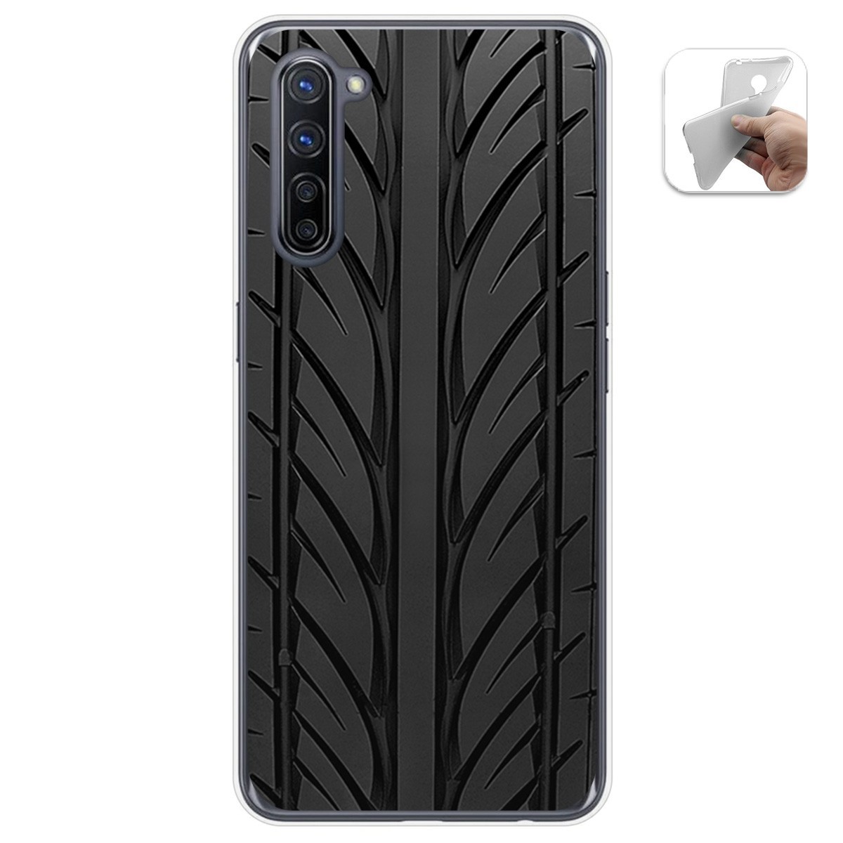 Funda Gel Tpu para Oppo Find X2 Lite diseño Neumatico Dibujos
