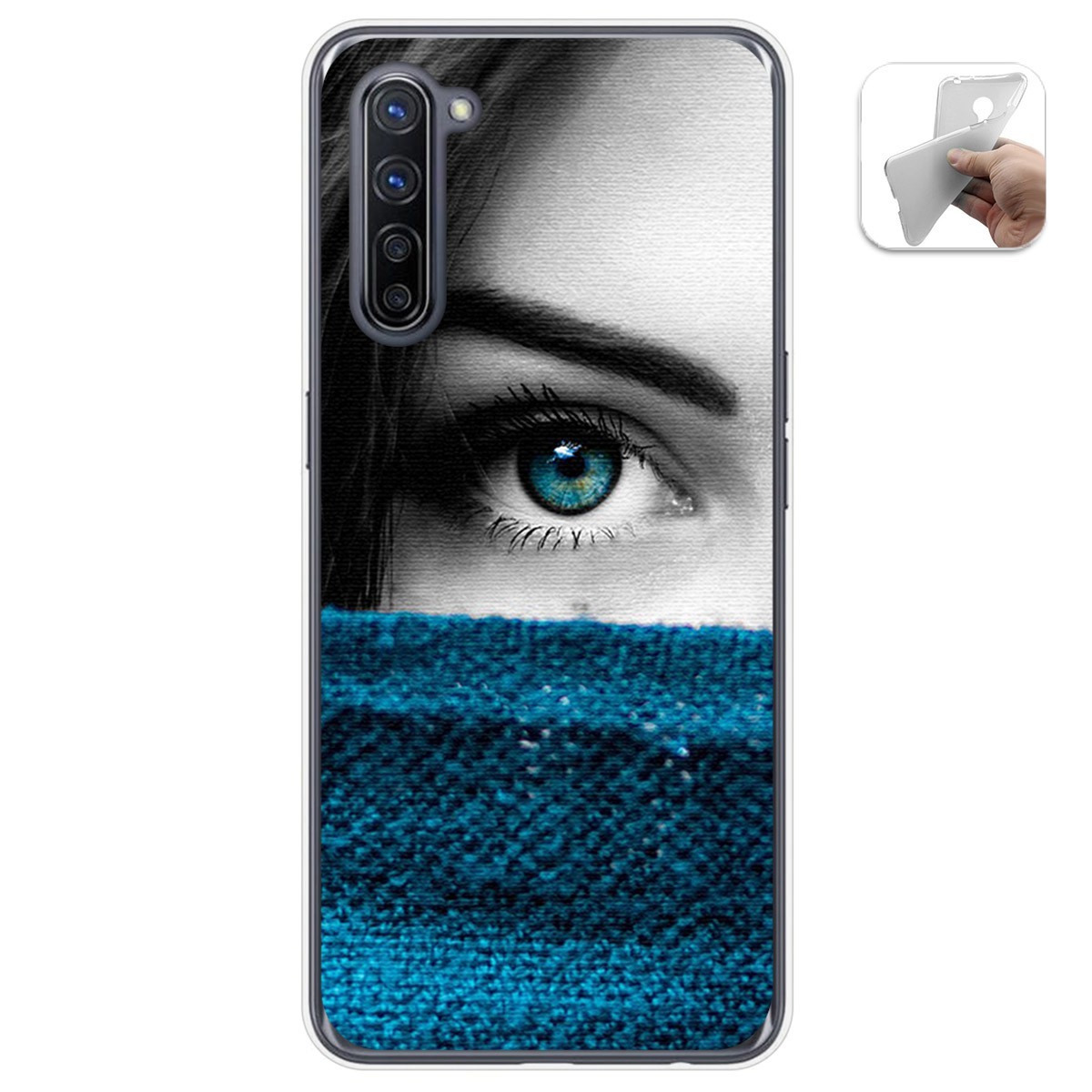 Funda Gel Tpu para Oppo Find X2 Lite diseño Ojo Dibujos