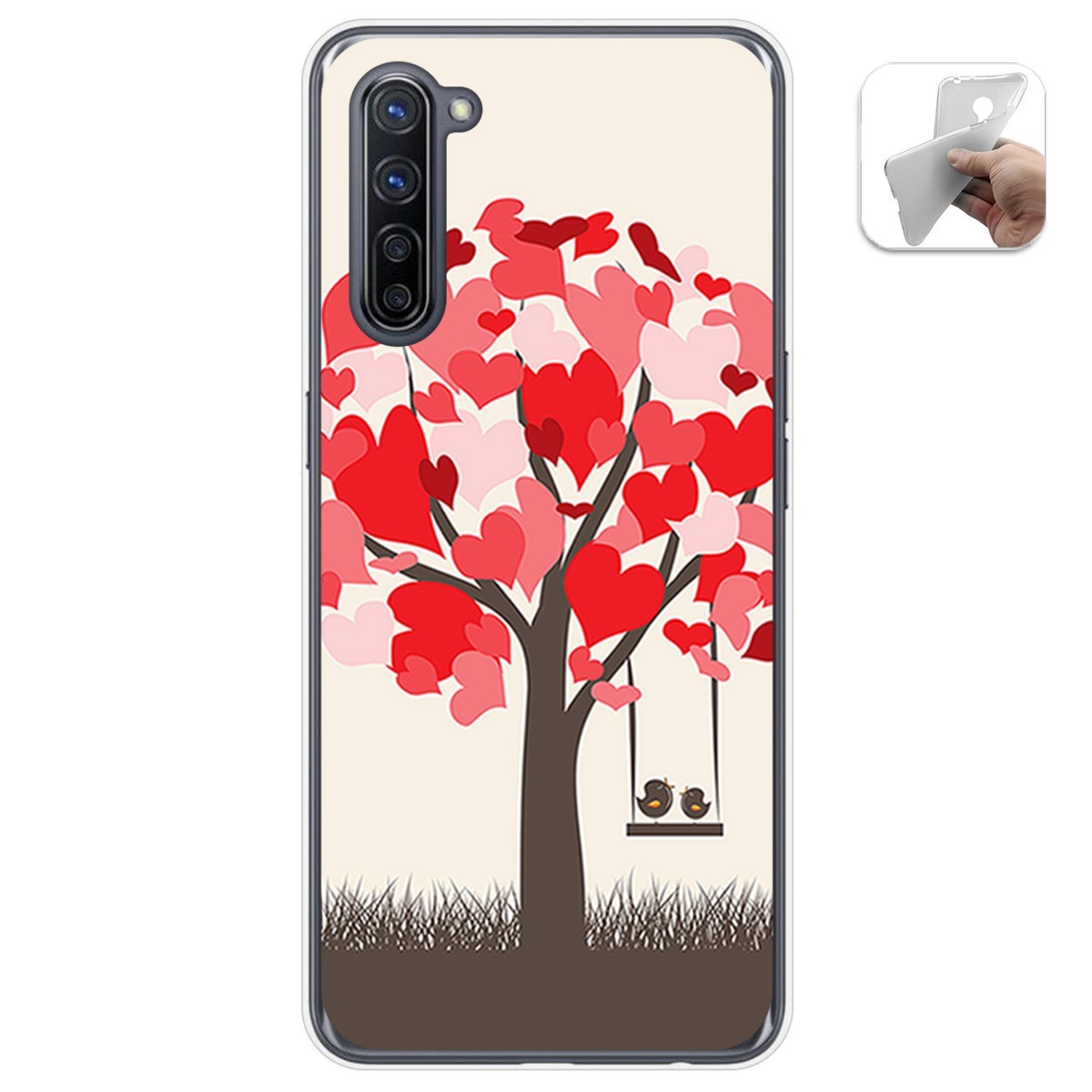Funda Gel Tpu para Oppo Find X2 Lite diseño Pajaritos Dibujos