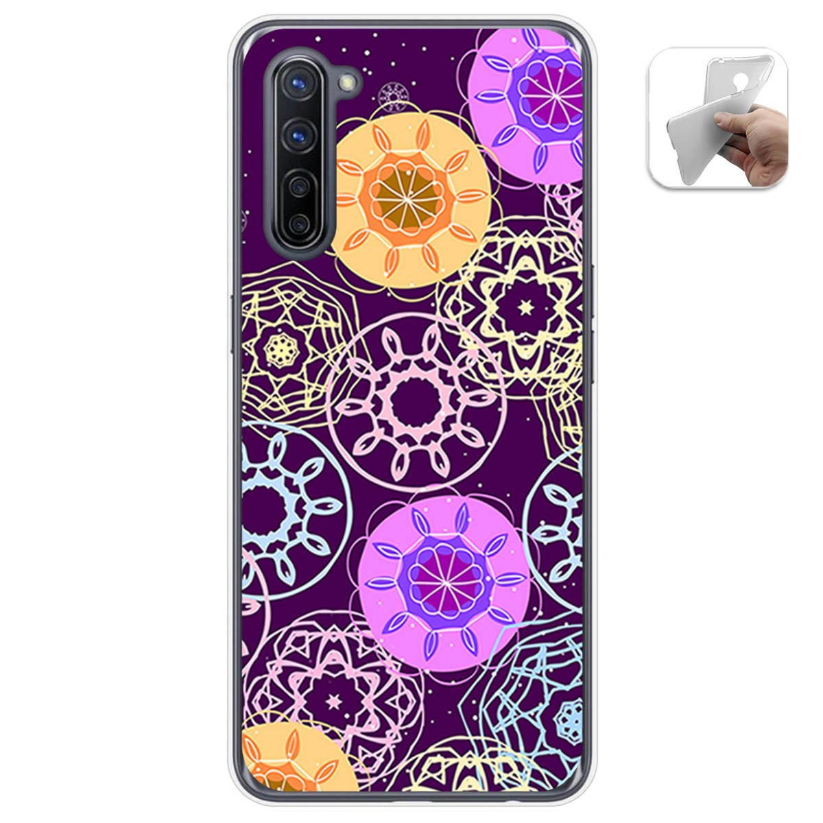 Funda Gel Tpu para Oppo Find X2 Lite diseño Radial Dibujos
