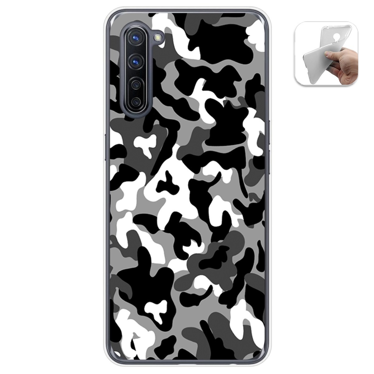 Funda Gel Tpu para Oppo Find X2 Lite diseño Snow Camuflaje Dibujos