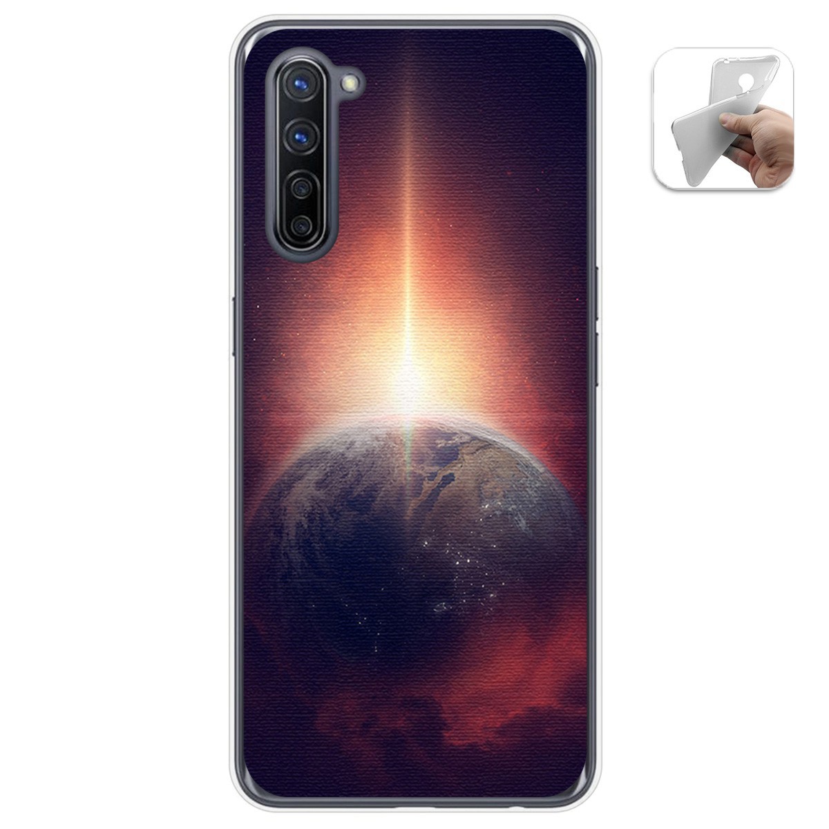 Funda Gel Tpu para Oppo Find X2 Lite diseño Tierra Dibujos