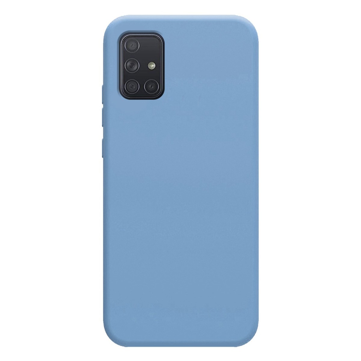 Funda Silicona Líquida Ultra Suave para Samsung Galaxy A71 color Azul Celeste