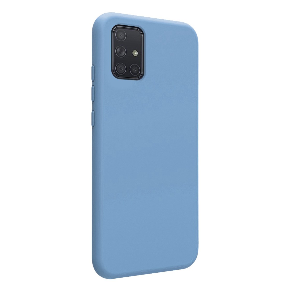Funda Silicona Líquida Ultra Suave para Samsung Galaxy A71 color Azul Celeste