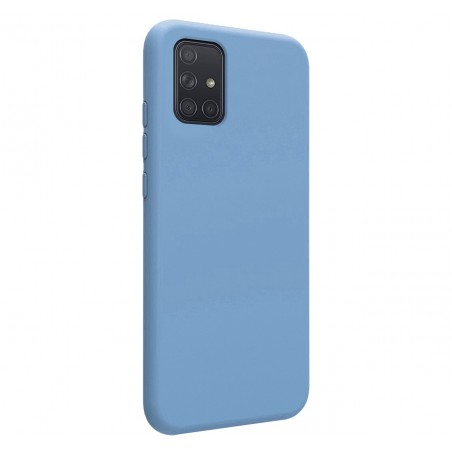 Funda Silicona Líquida Ultra Suave para Samsung Galaxy A71 color Azul Celeste