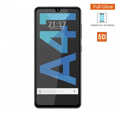 Protector Cristal Templado Completo 5D Full Glue Negro para Samsung Galaxy A41 Vidrio