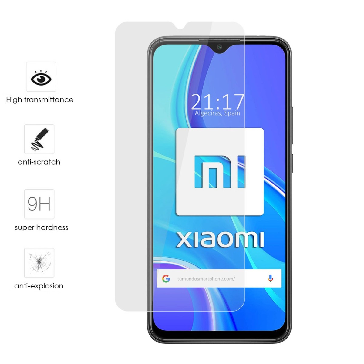 Protector Cristal Templado para Xiaomi Redmi 9 Vidrio