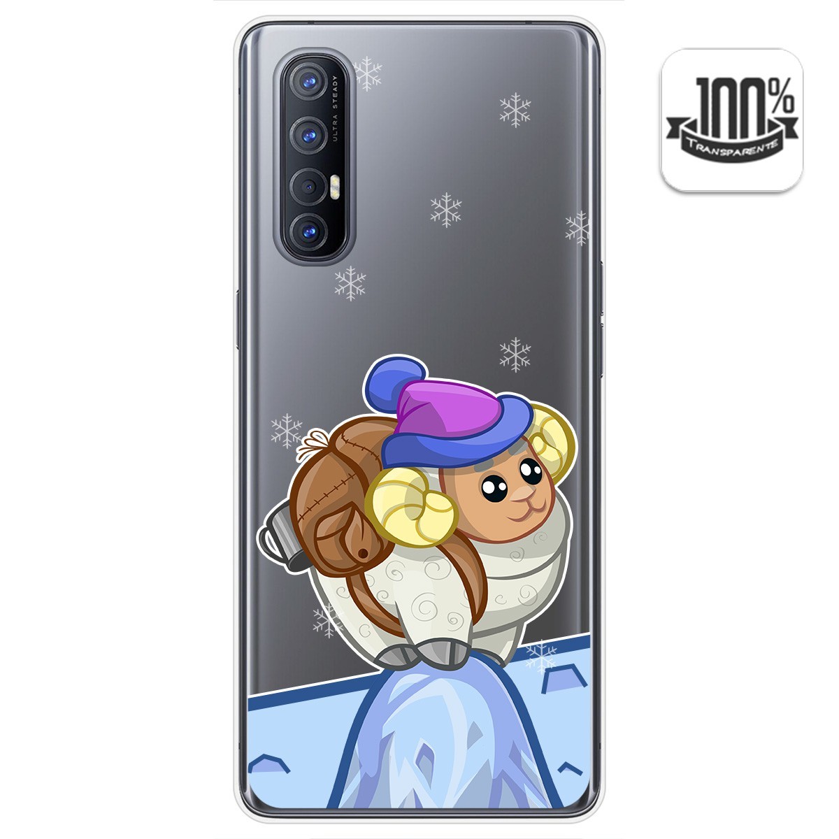 Funda Gel Transparente para Oppo Find X2 Neo diseño Cabra Dibujos