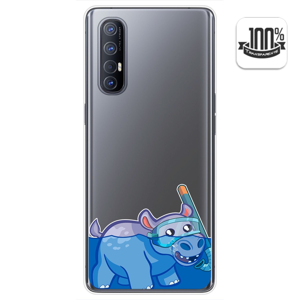 Funda Gel Transparente para Oppo Find X2 Neo diseño Hipo Dibujos