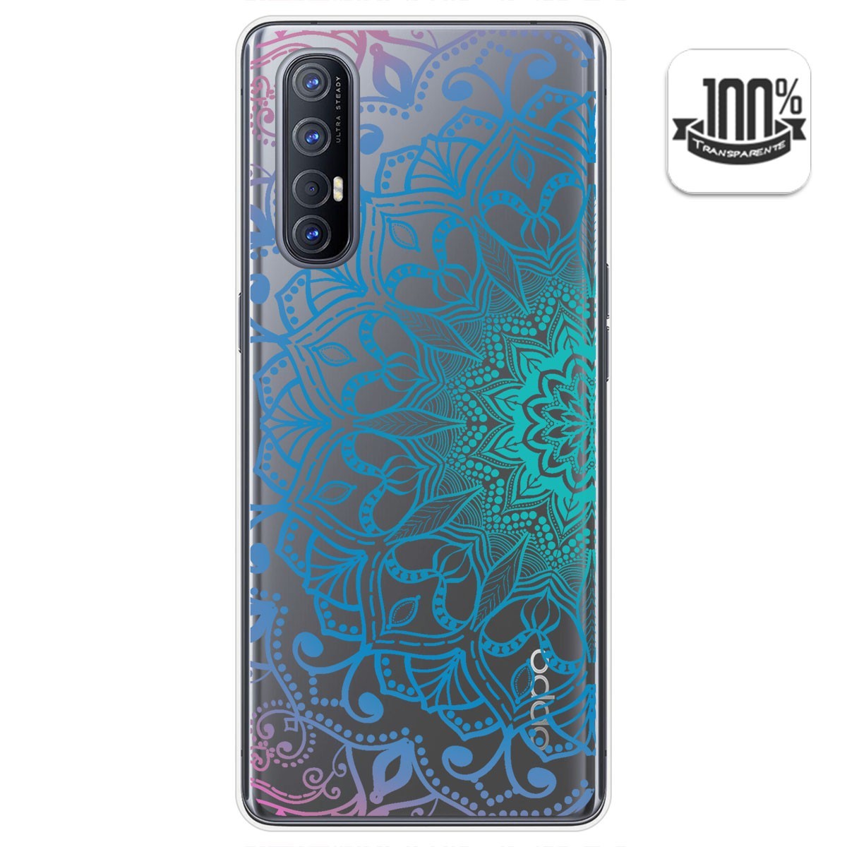 Funda Gel Transparente para Oppo Find X2 Neo diseño Mandala Dibujos