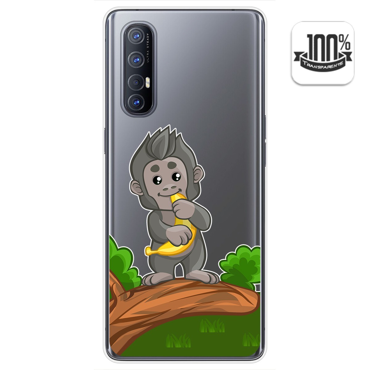 Funda Gel Transparente para Oppo Find X2 Neo diseño Mono Dibujos