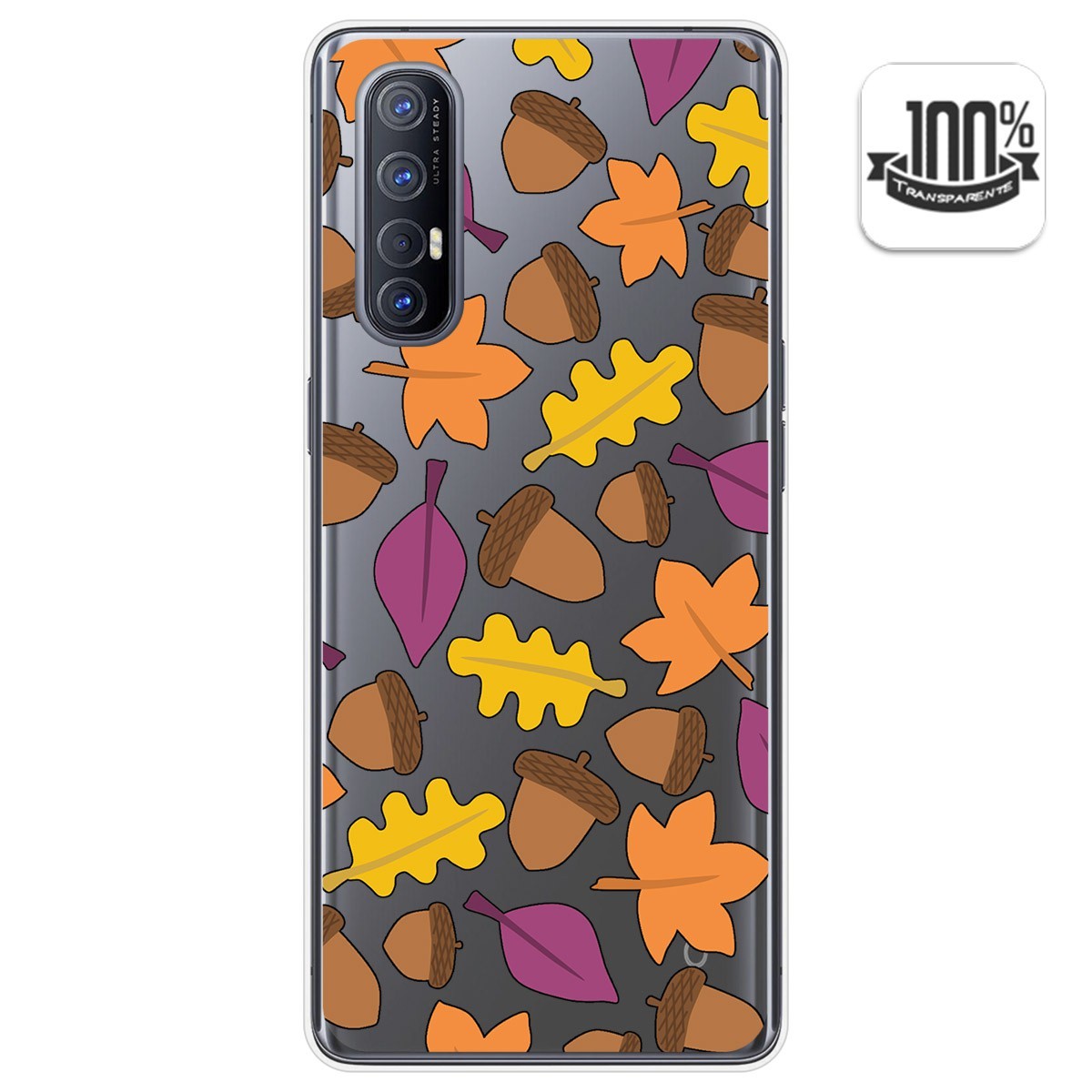 Funda Gel Transparente para Oppo Find X2 Neo diseño Otoño Dibujos