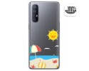 Funda Gel Transparente para Oppo Find X2 Neo diseño Playa Dibujos