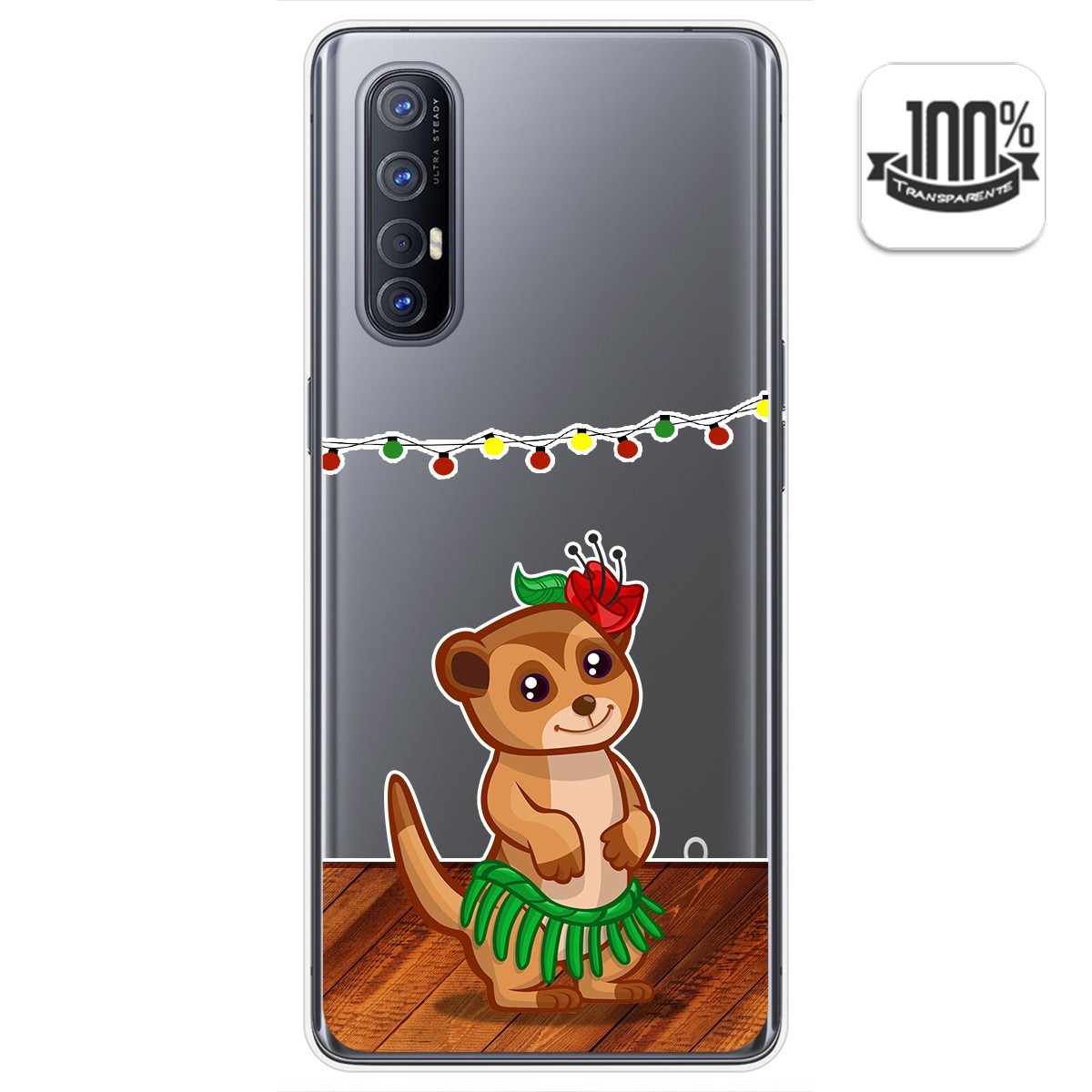 Funda Gel Transparente para Oppo Find X2 Neo diseño Suricata Dibujos