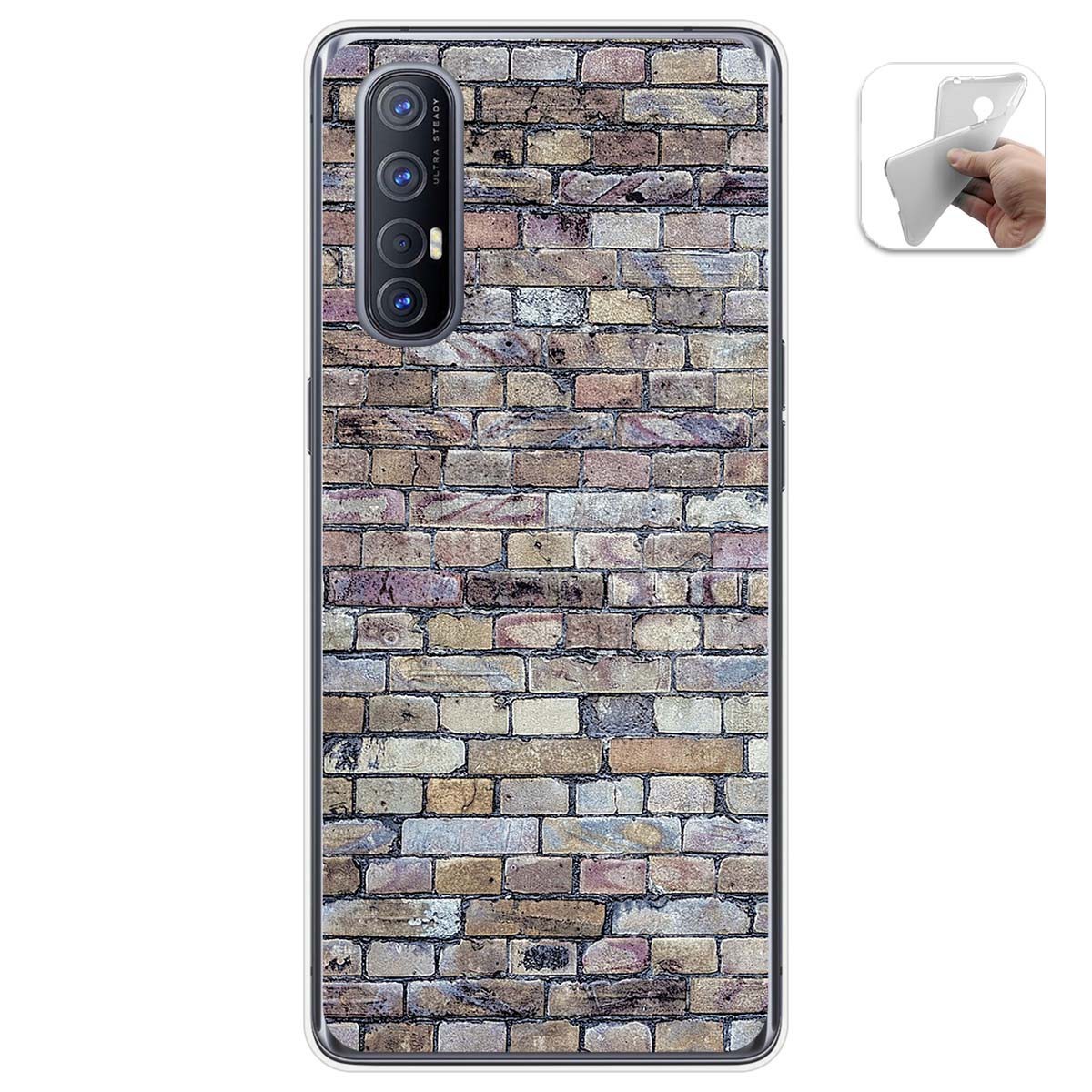 Funda Gel Tpu para Oppo Find X2 Neo diseño Ladrillo 02 Dibujos