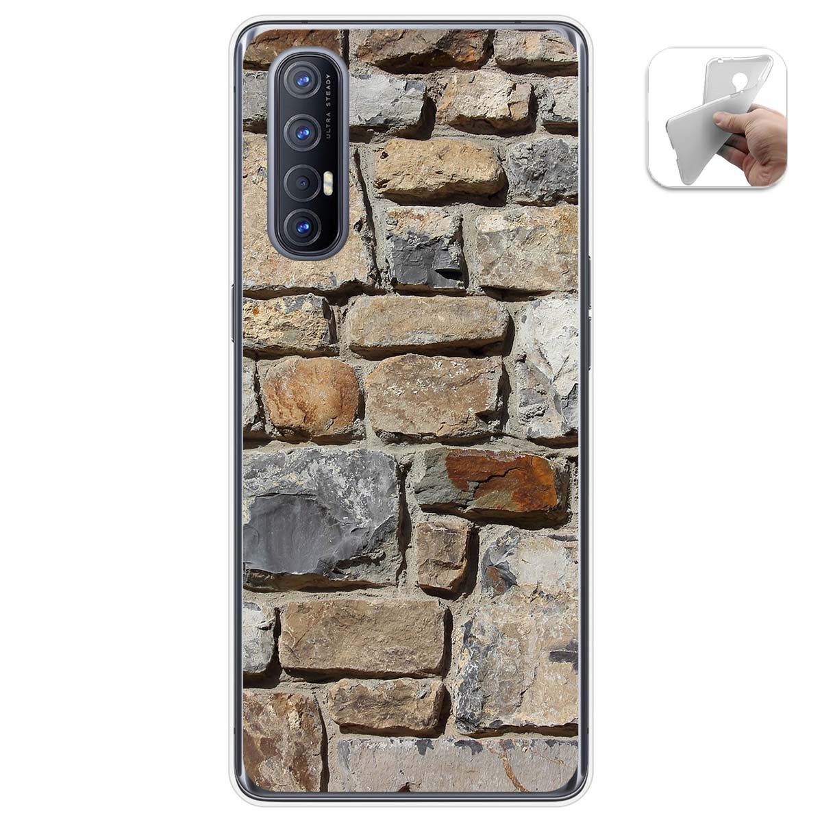 Funda Gel Tpu para Oppo Find X2 Neo diseño Ladrillo 03 Dibujos