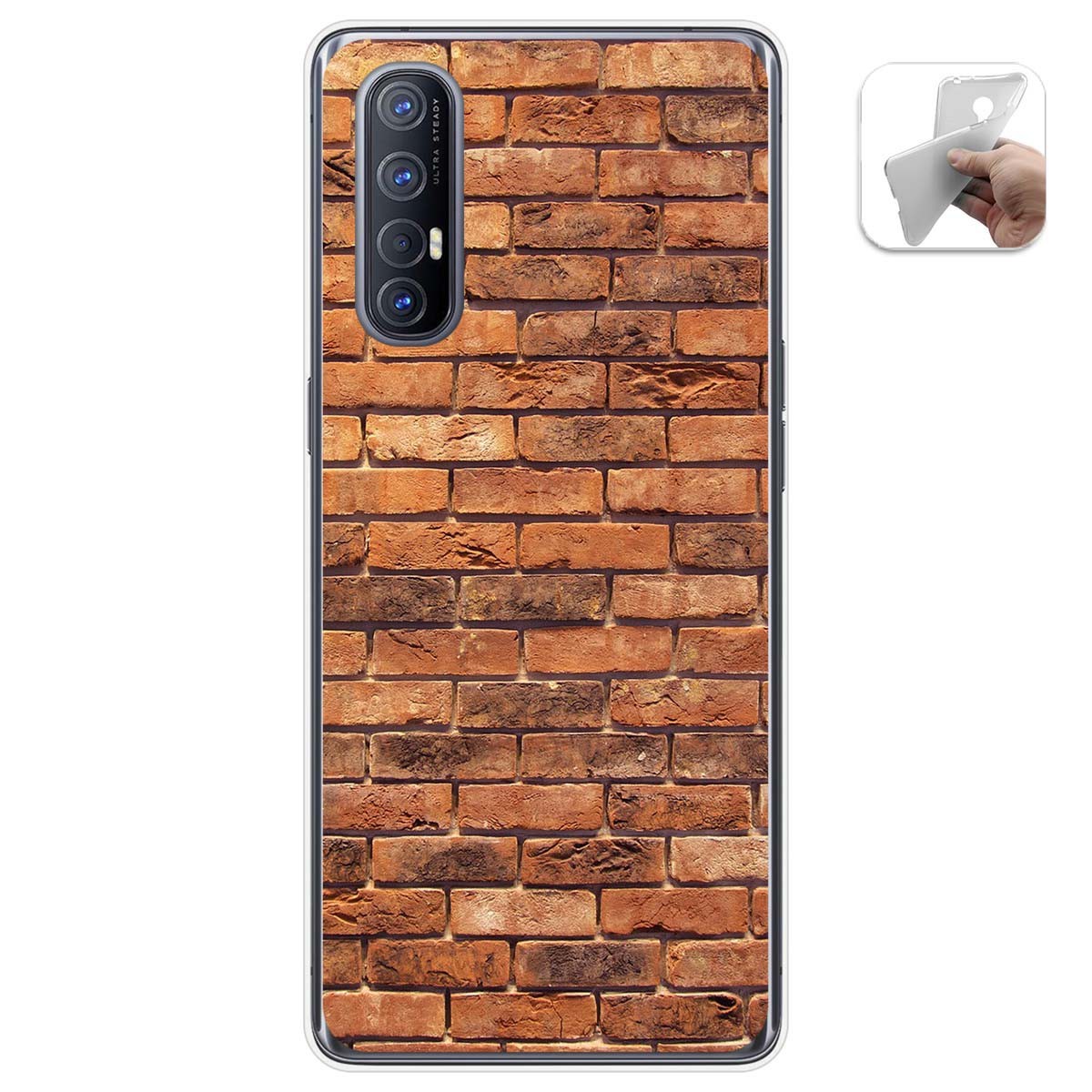 Funda Gel Tpu para Oppo Find X2 Neo diseño Ladrillo 04 Dibujos