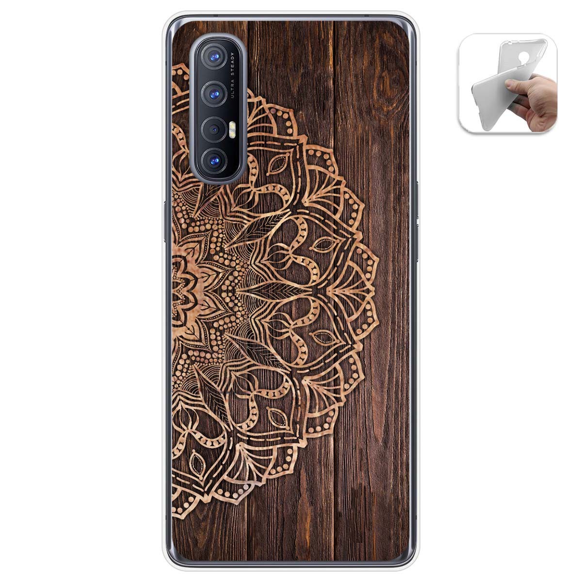 Funda Gel Tpu para Oppo Find X2 Neo diseño Madera 06 Dibujos