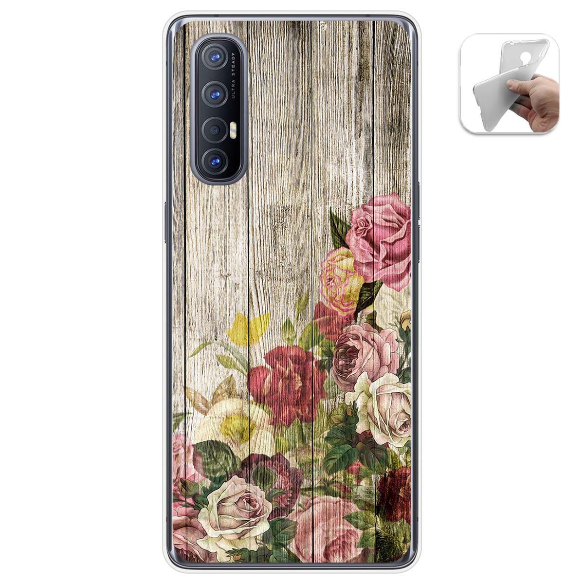 Funda Gel Tpu para Oppo Find X2 Neo diseño Madera 08 Dibujos