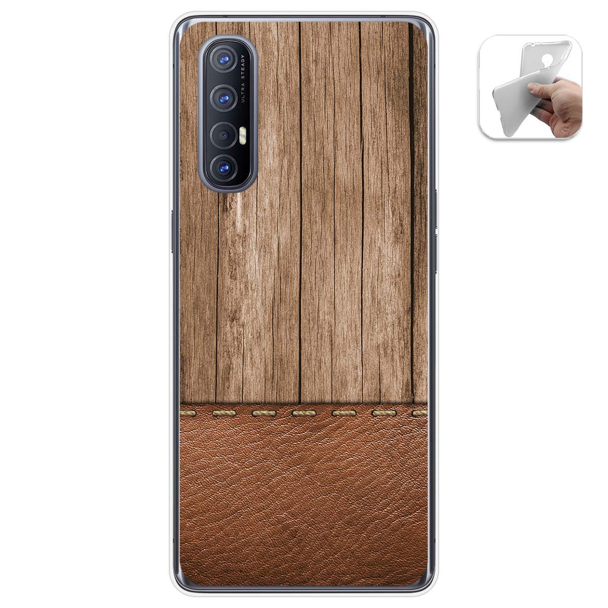 Funda Gel Tpu para Oppo Find X2 Neo diseño Madera 09 Dibujos