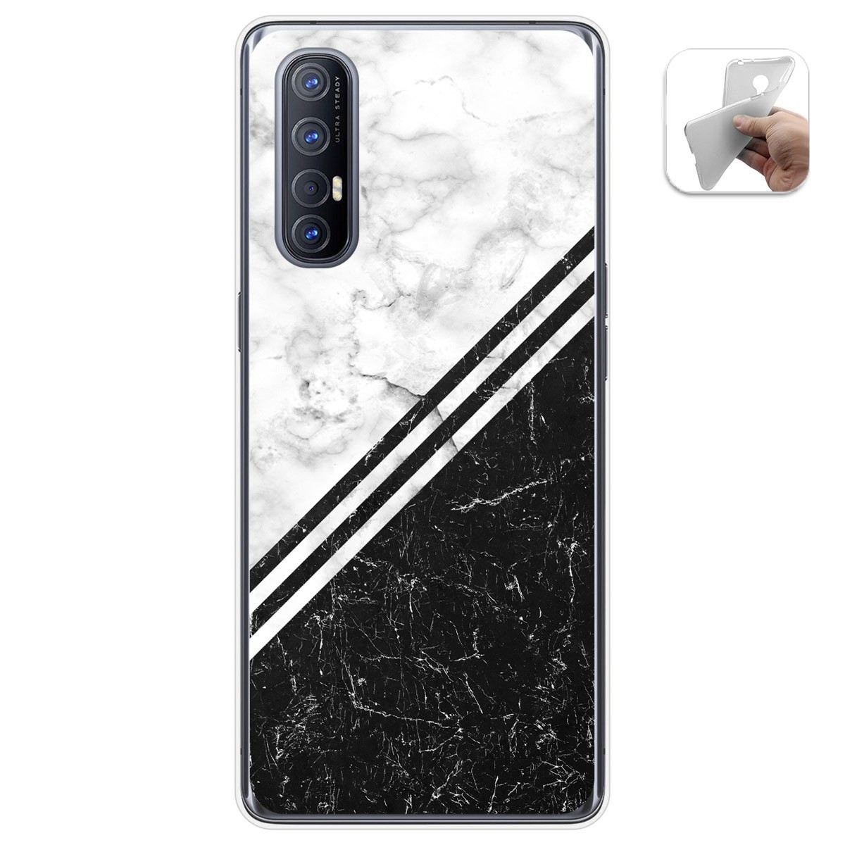 Funda Gel Tpu para Oppo Find X2 Neo diseño Mármol 01 Dibujos