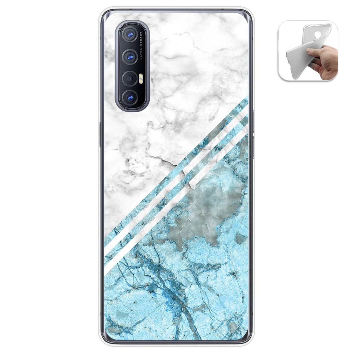 Funda Gel Tpu para Oppo Find X2 Neo diseño Mármol 02 Dibujos