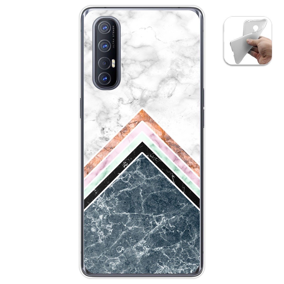 Funda Gel Tpu para Oppo Find X2 Neo diseño Mármol 05 Dibujos