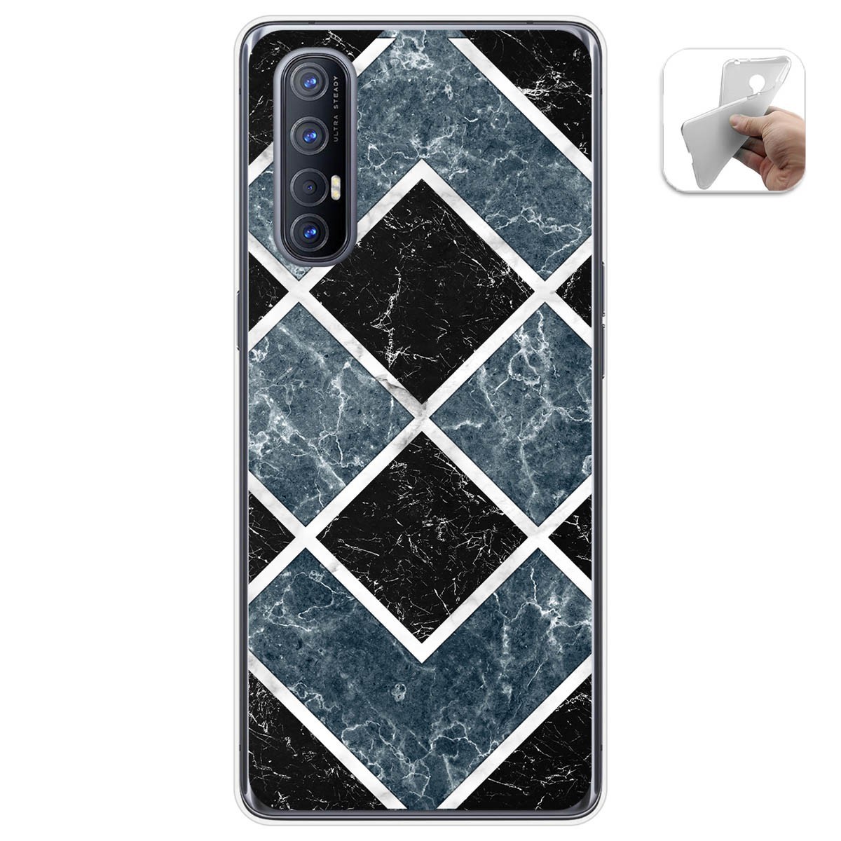 Funda Gel Tpu para Oppo Find X2 Neo diseño Mármol 06 Dibujos
