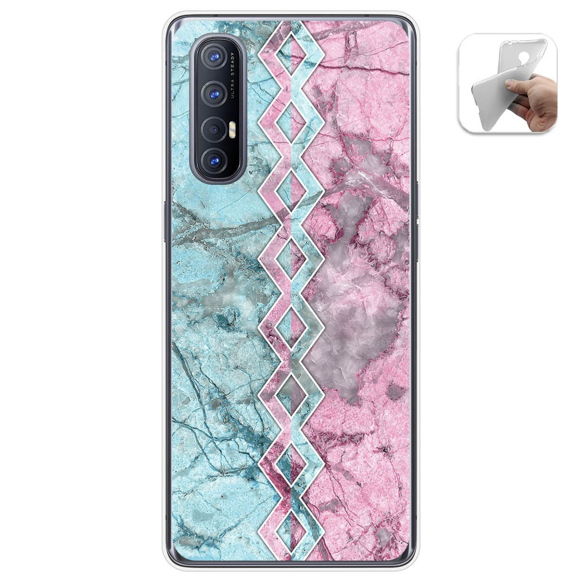 Funda Gel Tpu para Oppo Find X2 Neo diseño Mármol 08 Dibujos