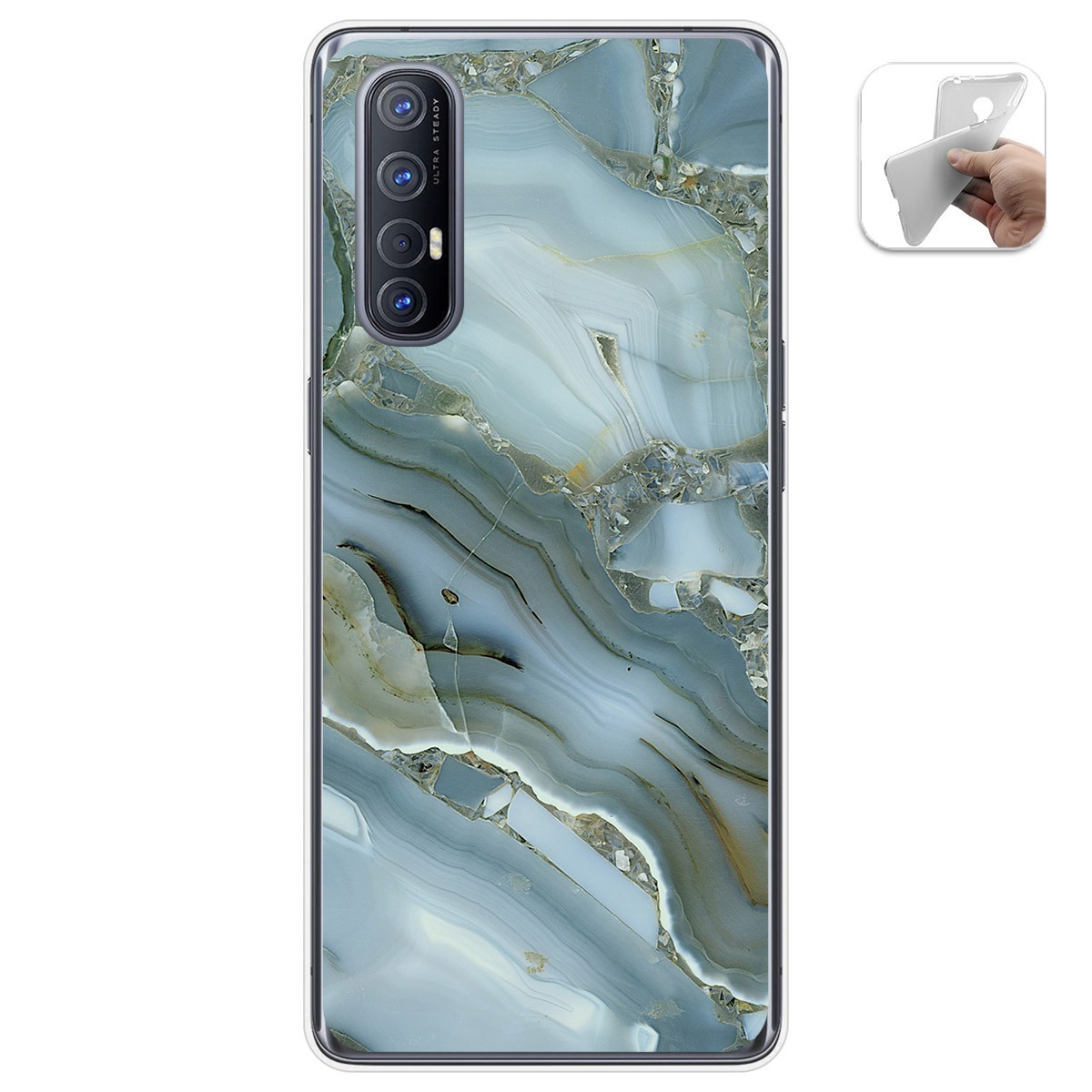 Funda Gel Tpu para Oppo Find X2 Neo diseño Mármol 09 Dibujos