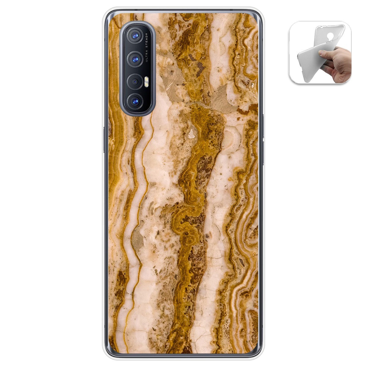 Funda Gel Tpu para Oppo Find X2 Neo diseño Mármol 10 Dibujos