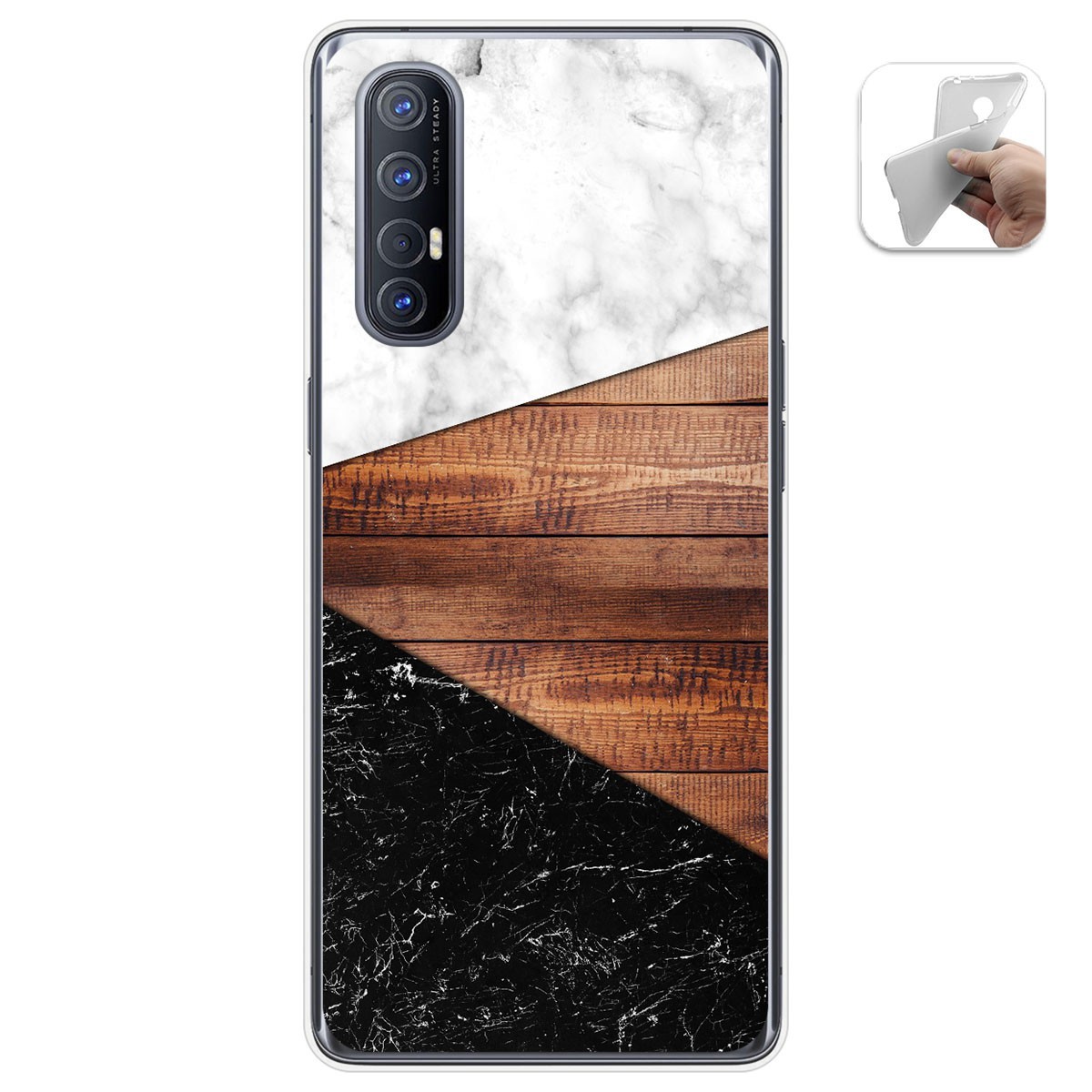 Funda Gel Tpu para Oppo Find X2 Neo diseño Mármol 11 Dibujos