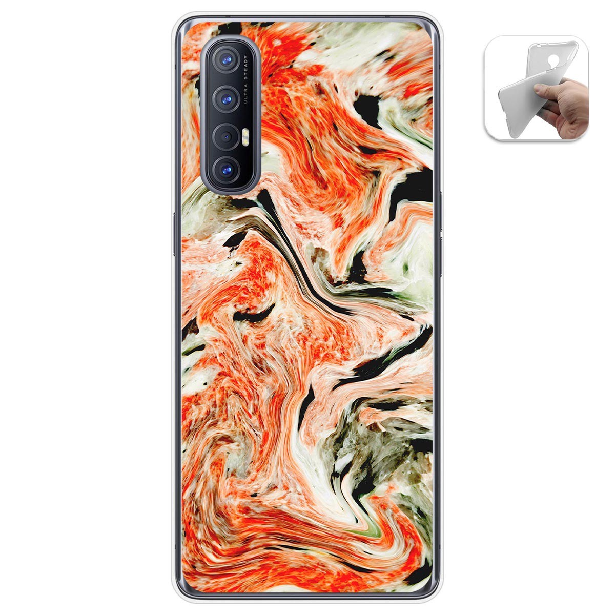 Funda Gel Tpu para Oppo Find X2 Neo diseño Mármol 12 Dibujos