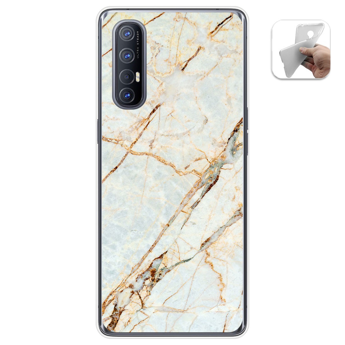 Funda Gel Tpu para Oppo Find X2 Neo diseño Mármol 13 Dibujos