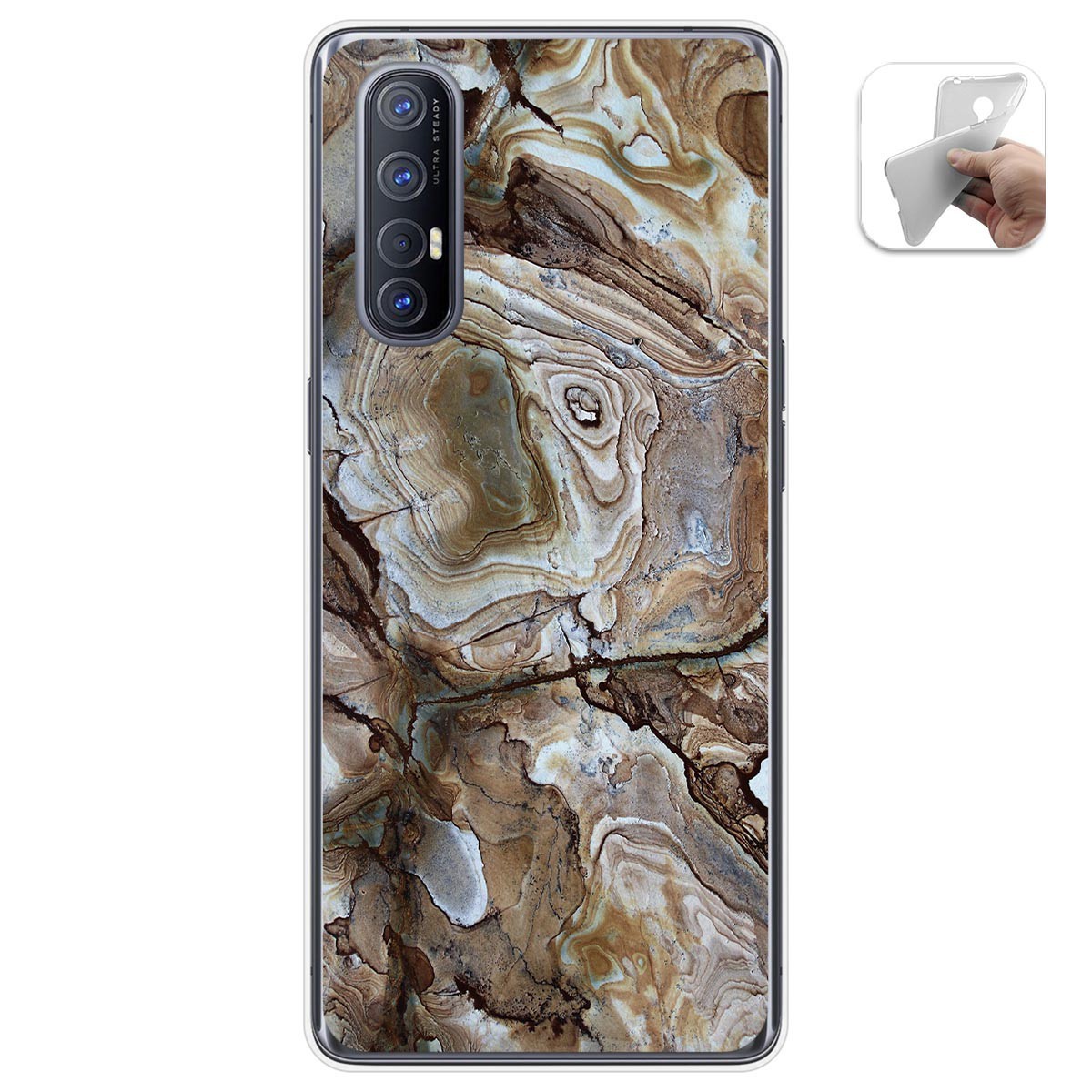Funda Gel Tpu para Oppo Find X2 Neo diseño Mármol 14 Dibujos